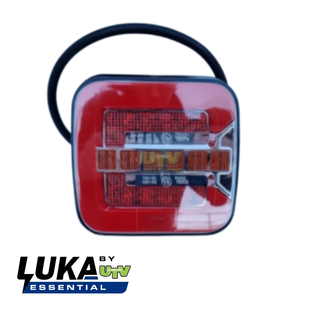 108mm Sq Tail Stop Indicator Number Plate Light Pair - UTV Products, LUKA512