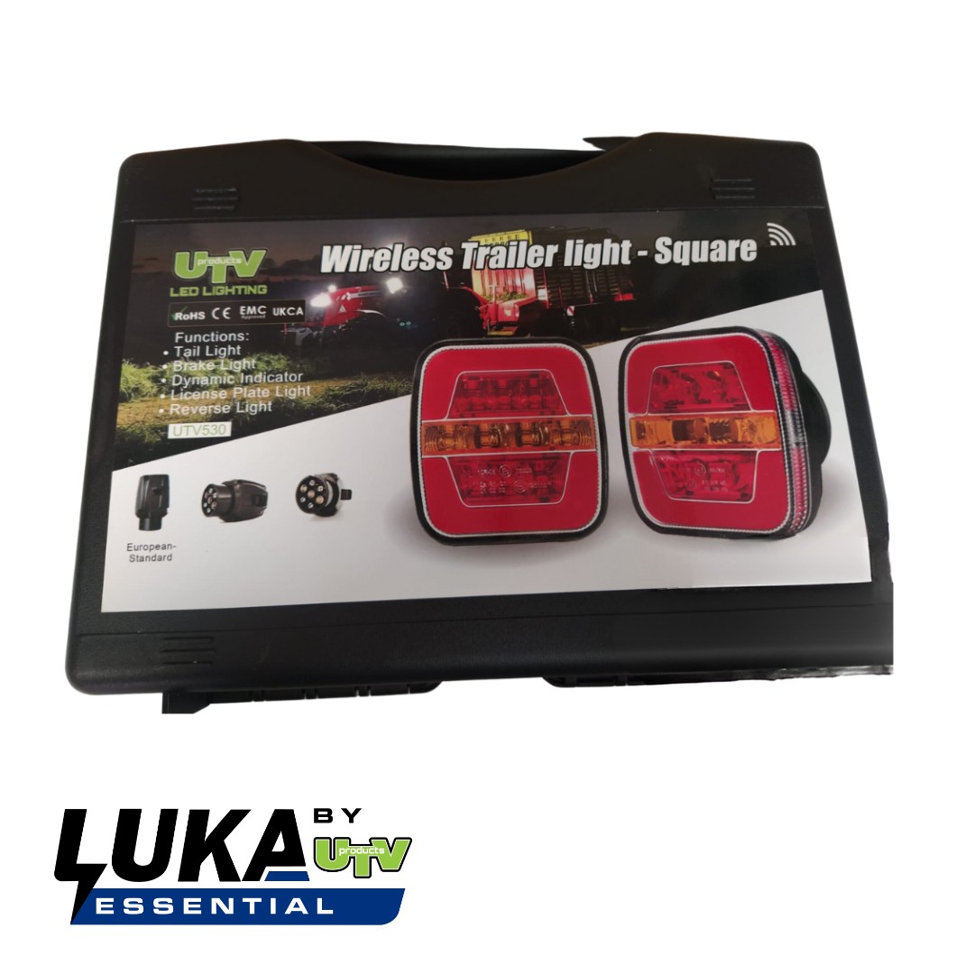 108mm Sq Wireless Taillight Kit Pair - UTV Products, LUKA530