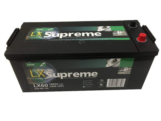 Lucas LX60 Leisure Battery 930 180 100 - 12v 180Ah, 2 Years Warranty