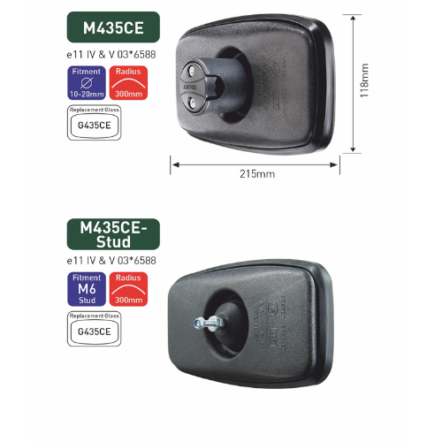Ashtree Interior Mirror, Class IV & V, M435CE-Stud