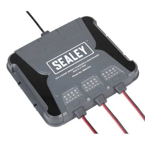 Sealey MBC310 3 Bank 12V Smart Charger & Maintainer 30A (3 x 10A)