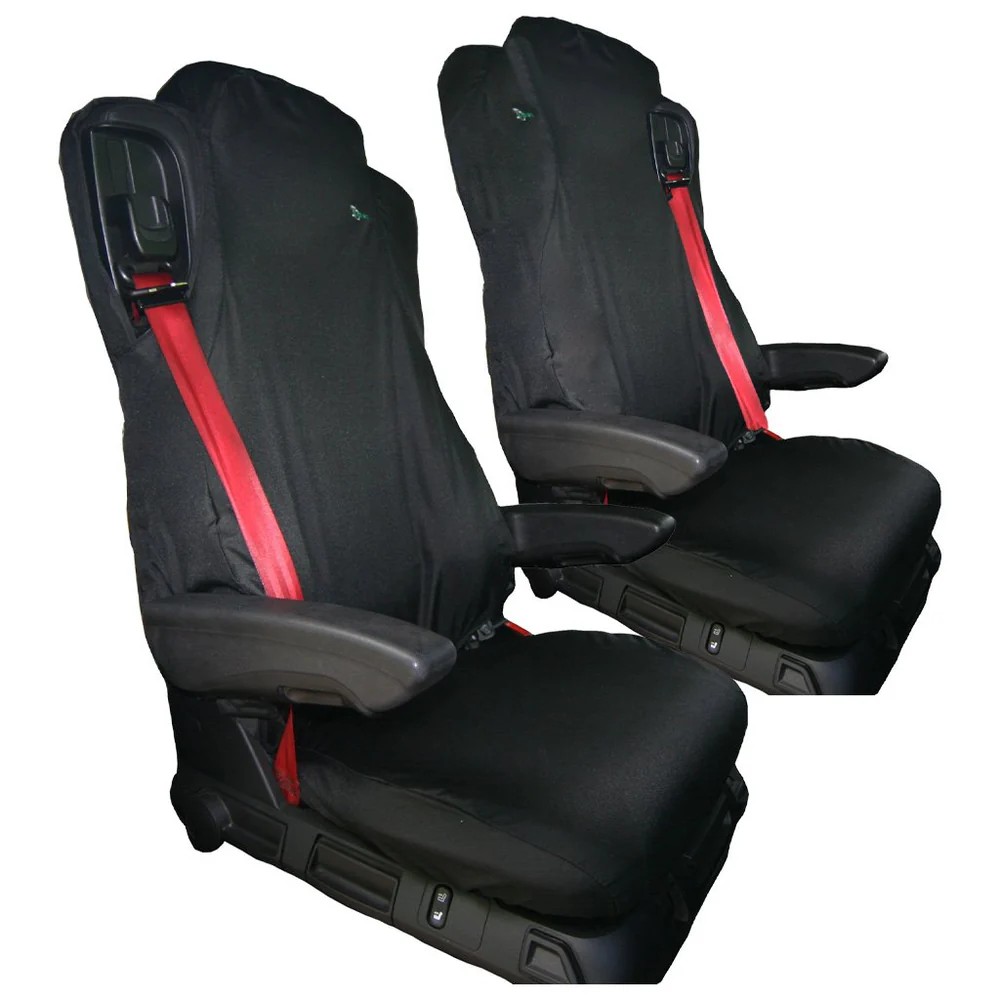 Mercedes Grammer Front Seat Cover Set, Black - MERT01BLK+MERT02BLK - Town & Country