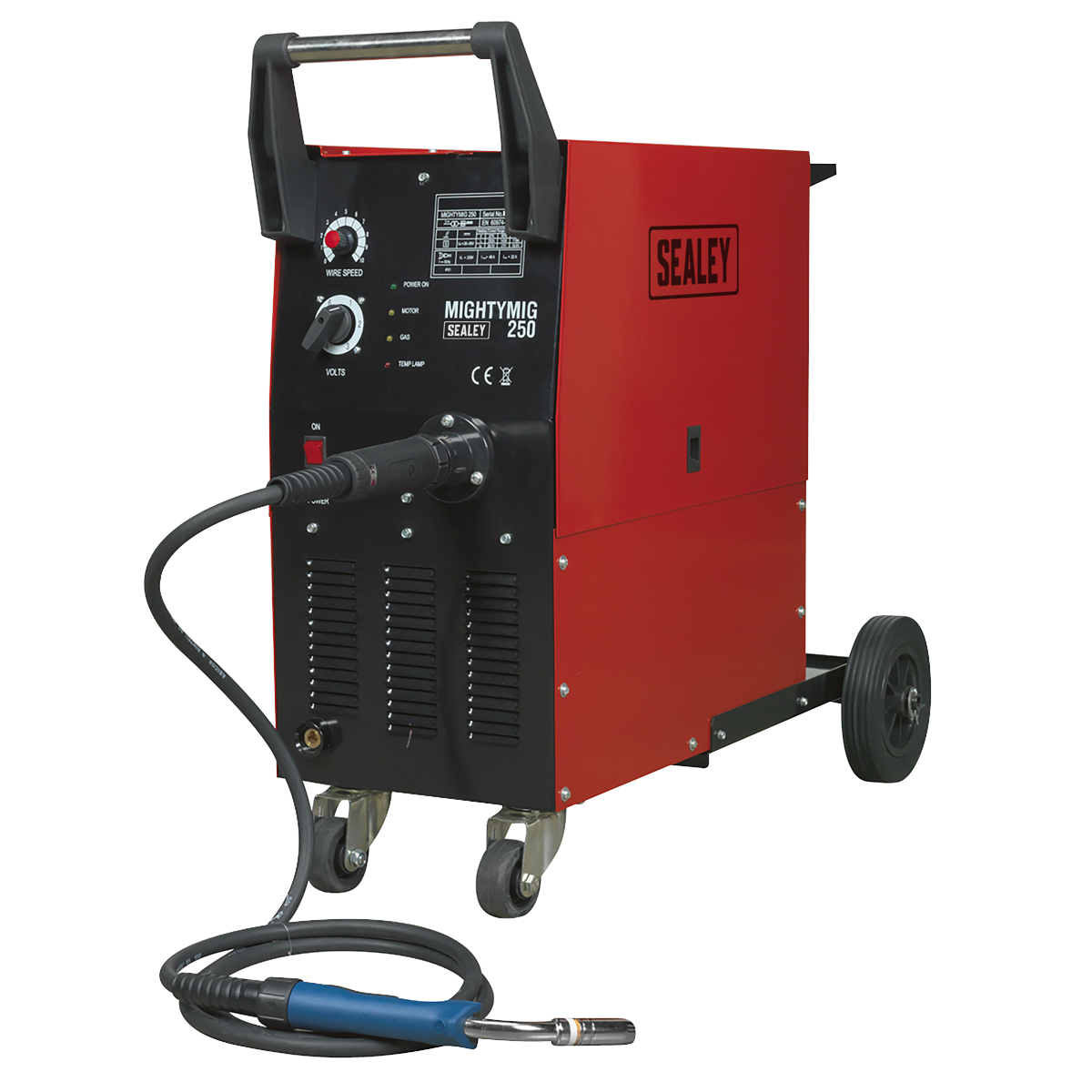 Sealey MIGHTYMIG250 Professional Gas/No-Gas MIG Welder 250Amp with Euro Torch