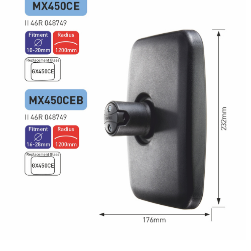 Ashtree Main mirror, Unbreakable Glass, Class II, 176mm x 232mm, MX450CEB