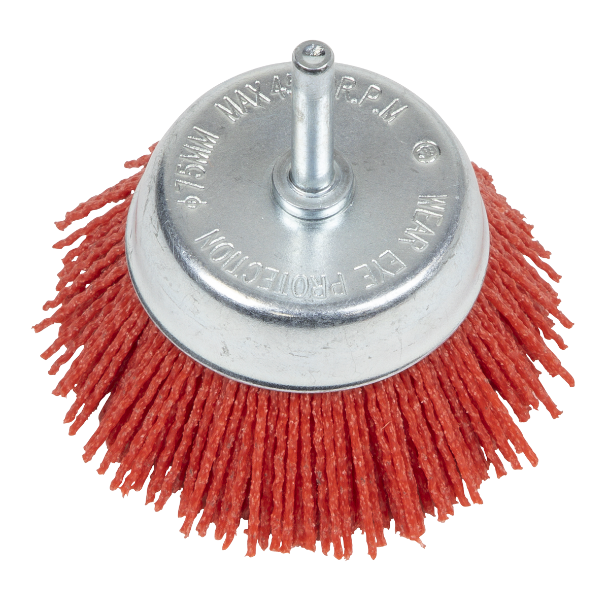 Sealey NFB75 Nylon Filament Cup Brush 75mm with 6mm Shaft