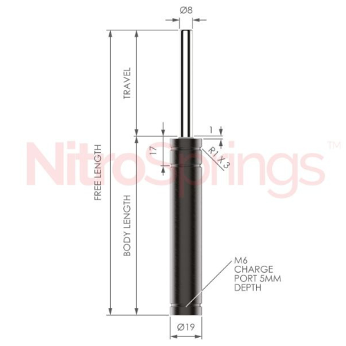 Compression Spring with Front Flange - Travel 10mm, Intial Force 300N, Max Force 433N, Metrol - NG0-XXX-010