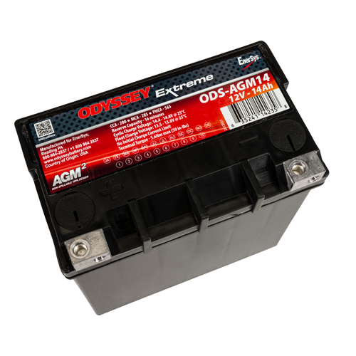 Odyssey ODS-AGM14 12V 12Ah Power & Motorsports Battery, 2 Years Warranty
