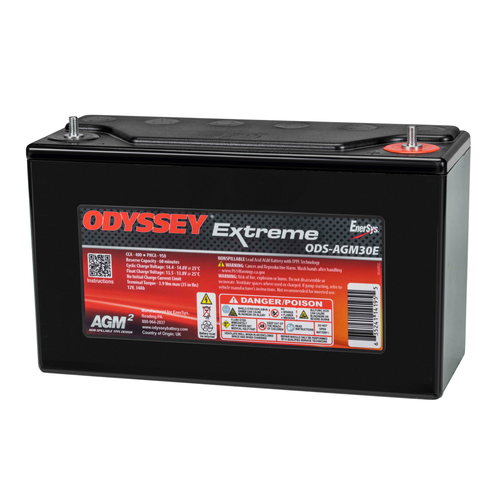 Odyssey ODS-AGM30E 12V 34Ah Power & Motorsports Battery, 2 Years Warranty