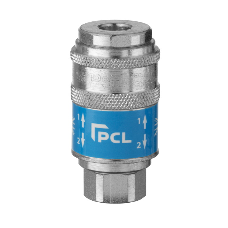 PCL PBS21CF Standard Push Button Safety Coupling, Female Thread Rp 1/4