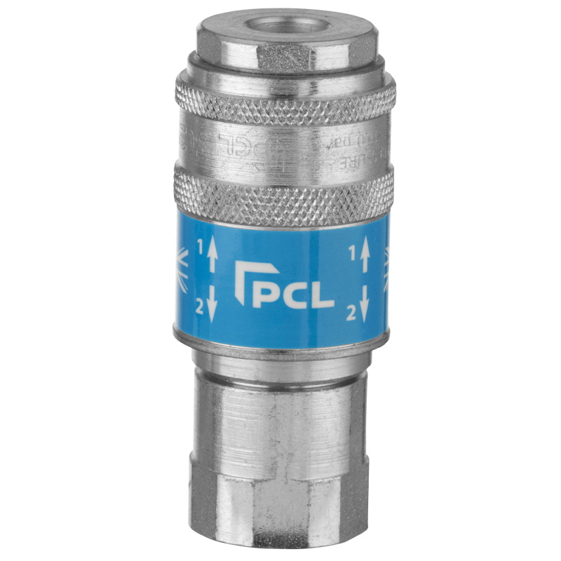 PCL PBS21JF Standard Push Button Safety Coupling, Female Thread Rp 1/2