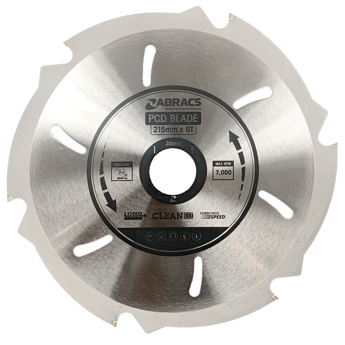 Abracs PCD Blade, 215mm x 30mm x 6T, PCD2156
