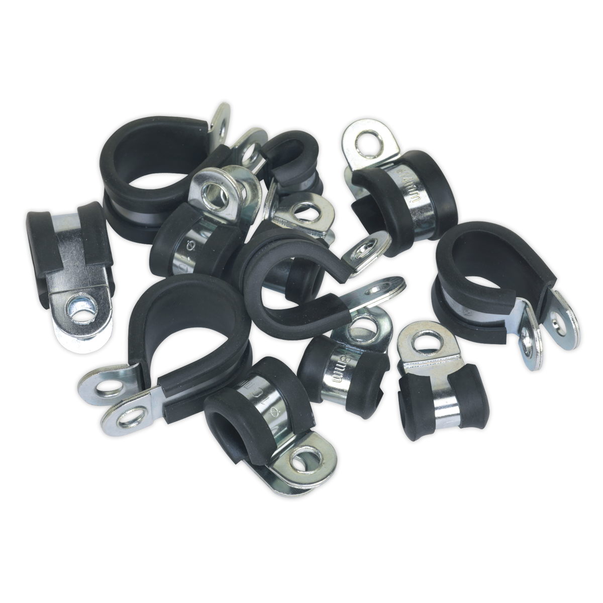 Sealey PCJASS P-Clip Rubber Lined Assortment 60pc