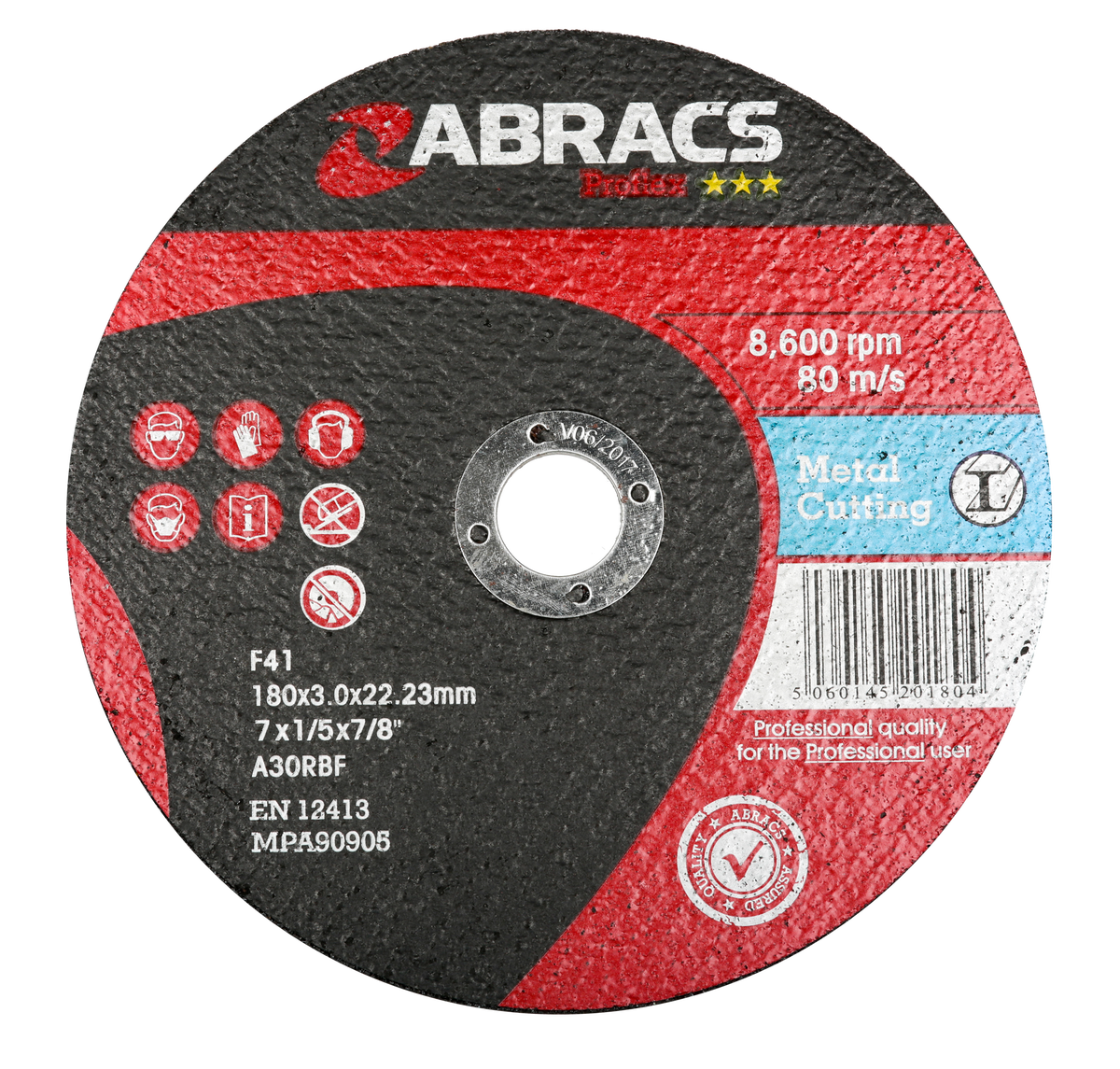Abracs ProFlex Flat Metal Cutting Discs, 178mm x 3mm x 22mm - Pack of 25, PF17830FM