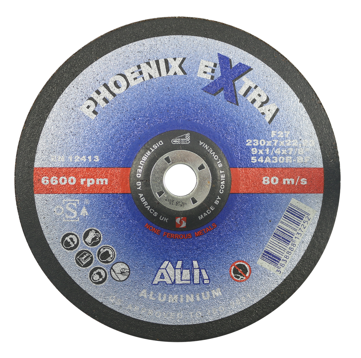 Abracs Phoenix Extra ALI Cutting Discs, 230mm x 7mm x 22mm - Pack of 10, PHA23070DA