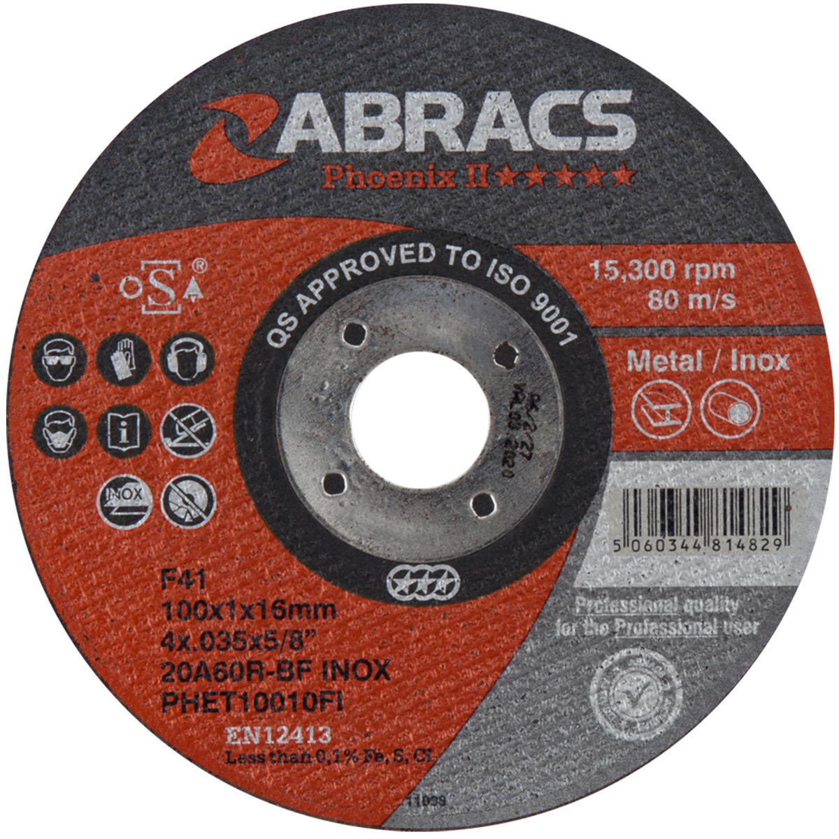 Abracs 100mm x 1.0mm x 16mm PHOENIX EXTRA THIN