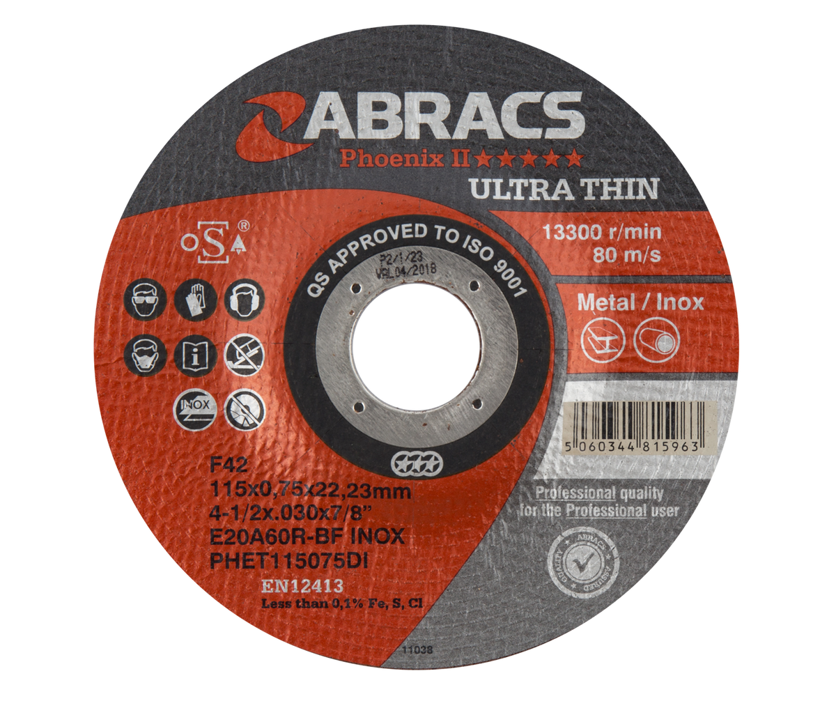 Abracs 115mm x 0.75mm x 22mm PHOENIX ULTRA THIN