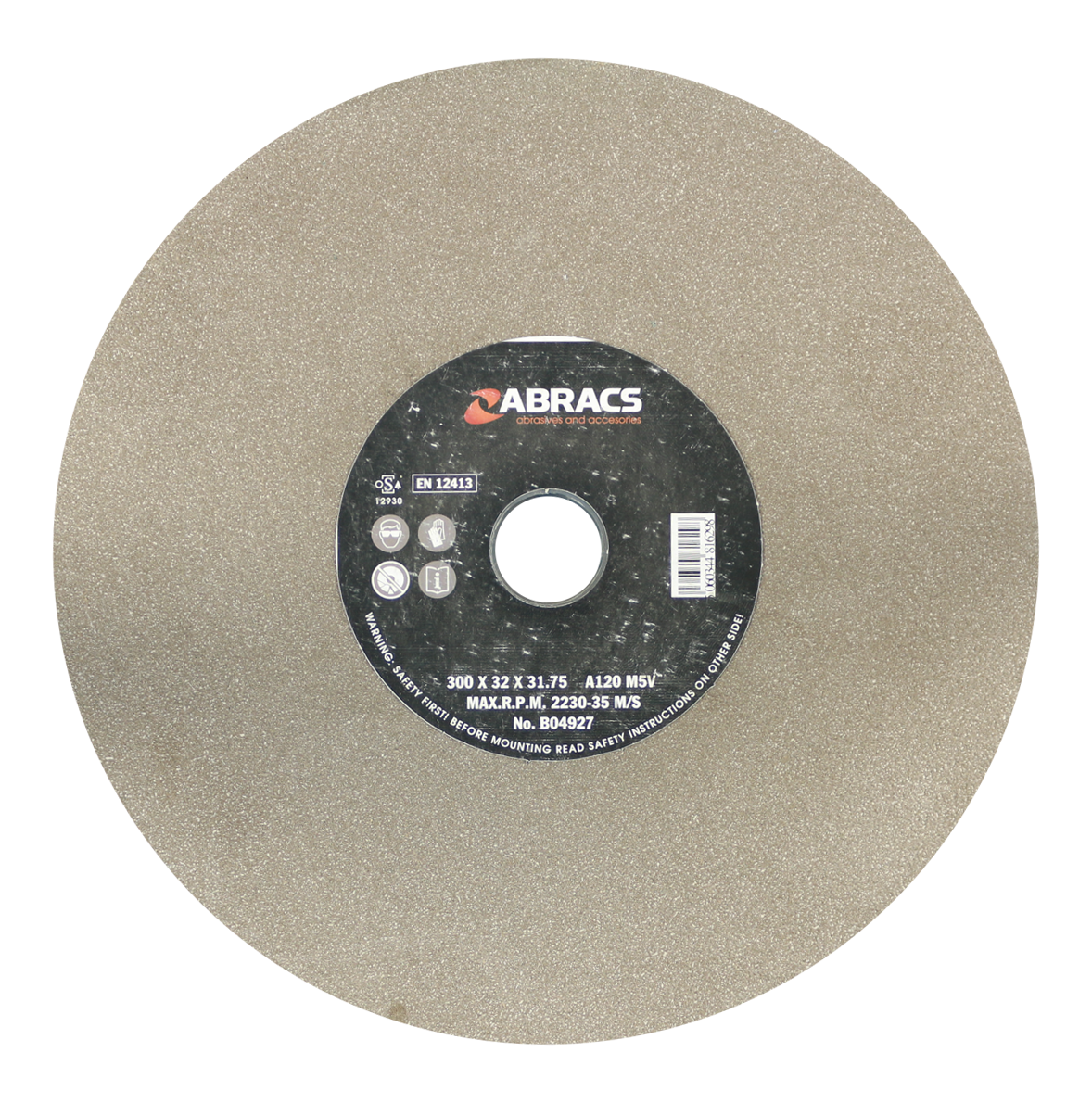 Abracs AL/OX Grind Wheel, 300mm x 32mm x 120g, PHGW30032A120