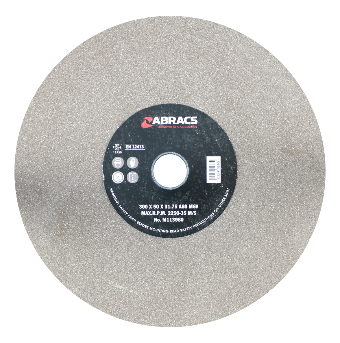 Abracs AL.OX Grind Wheel, 300mm x 50mm x 80g, PHGW30050A080