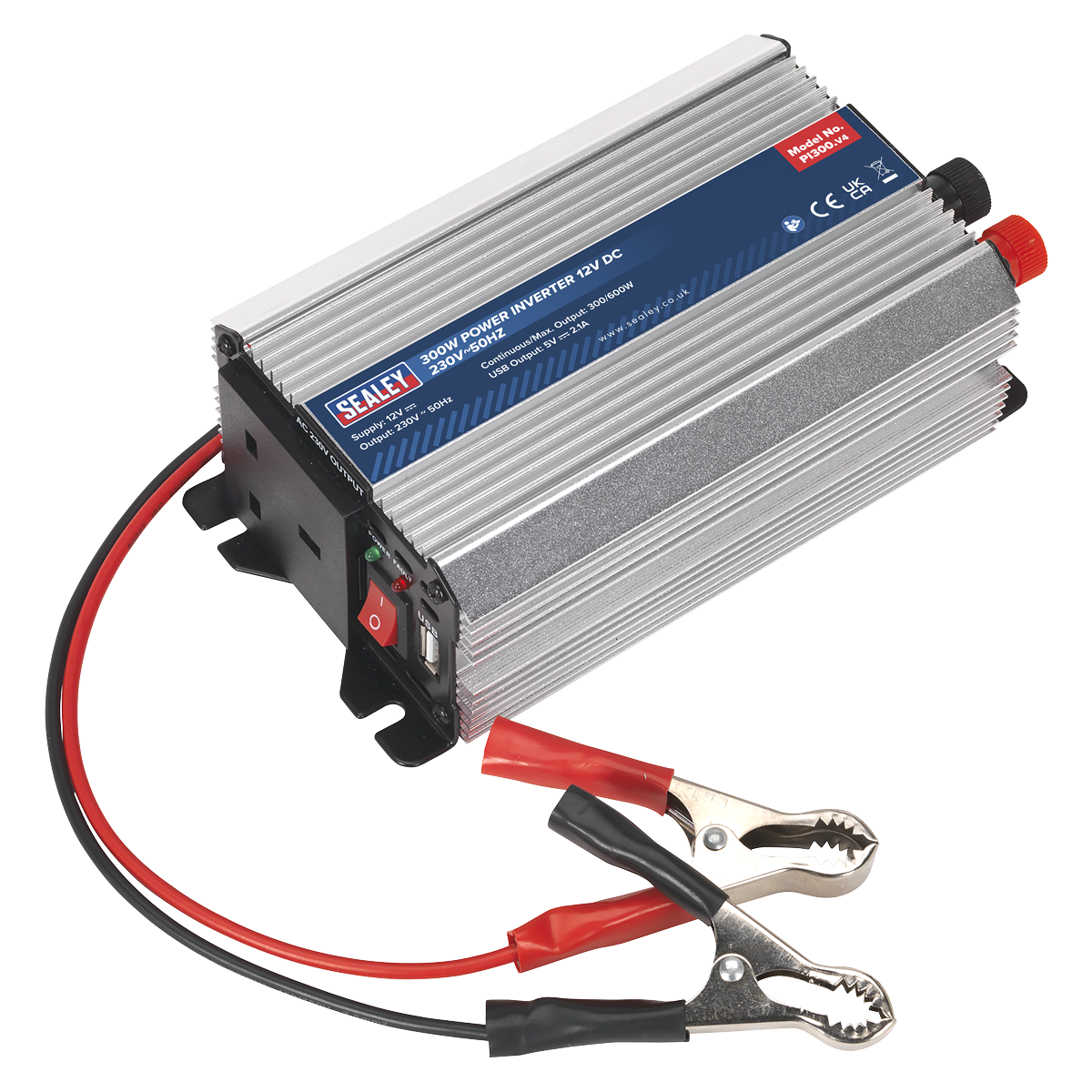 Sealey PI300 Power Inverter 300W 12V DC - 230V~50Hz