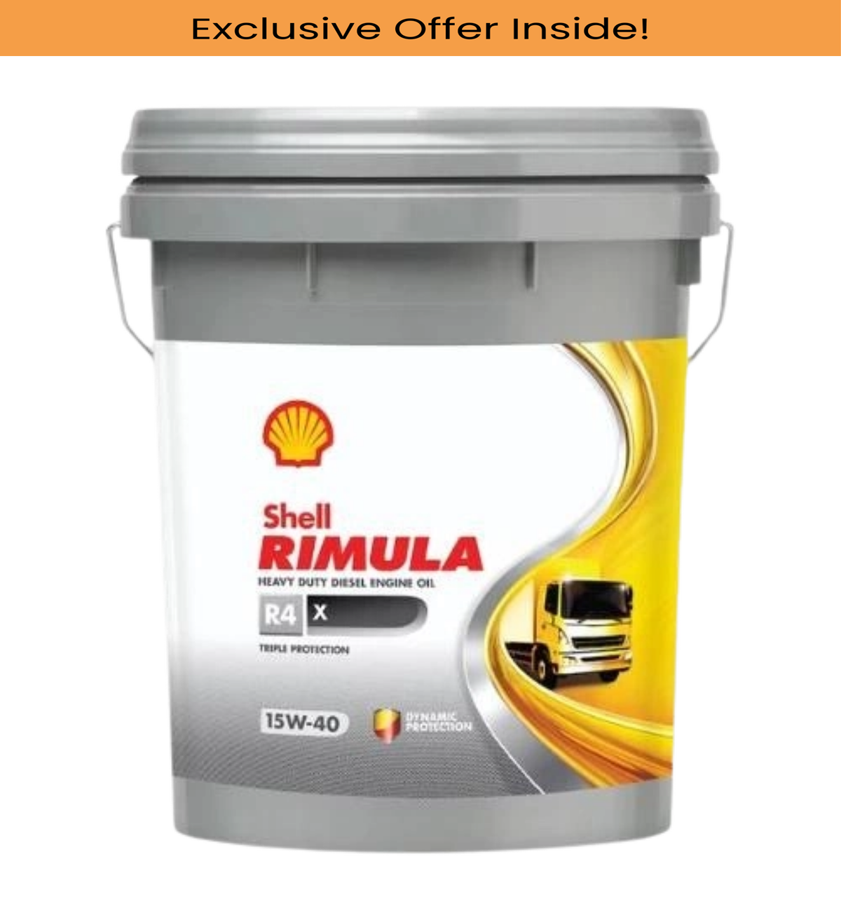 Shell - Rimula R4 X 15W-40 CI4 E7, HD Engine Oil - 20 Litre