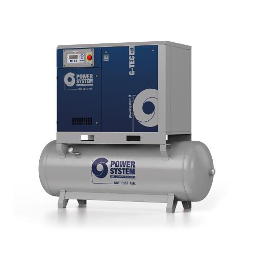 Power Systems, G-TEC 11-10-500 DV 11kW Rotary Screw Compressor with Integral Dryer & Filtration, Tank Capacity - 500 Litre, Max. Air Pressure - 10 Bar, PS-V83SP97PWSB80