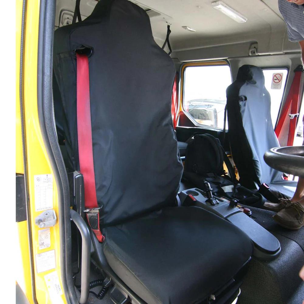 Renault D Range Front & Single Seat Cover Set, Black - REN03BLK+REN03BLK - Town & Country