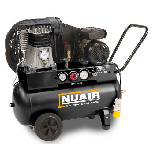 FPS S-28DA4C4FPS060 B2800B/50/2M TECH Piston Compressor, Tank Capacity - 50 Litre, Max. Air Pressure - 10 Bar, 110v