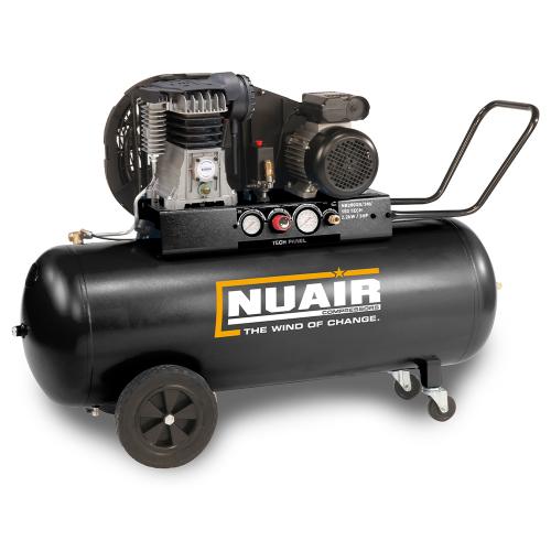 NuAir, B2800B/3M/150 TECH-PRO UK Piston Compressor, Tank Capacity - 150 Litre, Max. Air Pressure - 10 Bar, S-28HA504FPS135