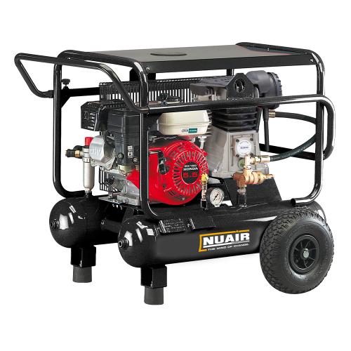 NuAir, B3800/5.5S/10+10 Honda Petrol Piston Compressor, Tank Capacity - 2x10 Litre, Max. Air Pressure - 10 Bar, S-36BW7P1NUA