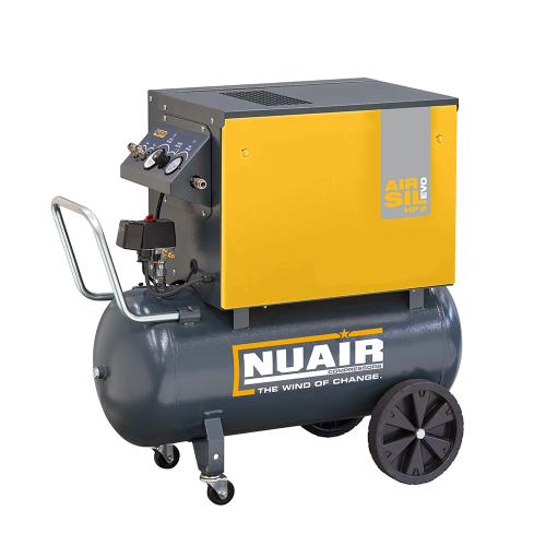 NuAir, AIR SIL EVO B3800B/3CM/100 Piston Compressor, Tank Capacity - 100 Litre, Max. Air Pressure - 10 Bar, S-36FR504FPS302