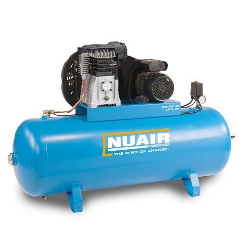 NuAir, NB3800B-PRO/150 FM3 Piston Compressor, Tank Capacity - 150 Litre, Max. Air Pressure - 10 Bar, 230v, S-36HN504FPS142
