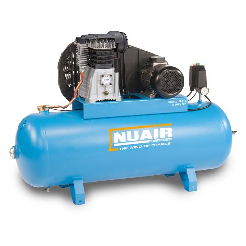 NuAir, NB3800B-PRO/150 FT3 Piston Compressor, Tank Capacity - 150 Litre, Max. Air Pressure - 10 Bar, 400v, S-36HN541FPS150