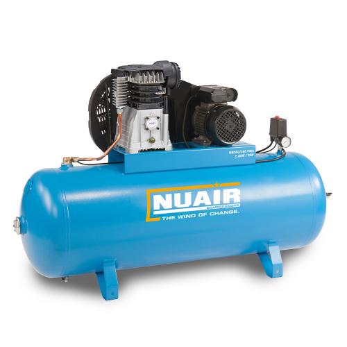 NuAir, NB3800B-PRO/200 FM3 Piston Compressor, Tank Capacity - 200 Litre, Max. Air Pressure - 10 Bar, 230v, S-36LN504FPS141
