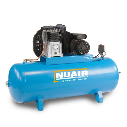 NuAir, NB3800B-PRO/200 FM4 Piston Compressor, Tank Capacity - 200 Litre, Max. Air Pressure - 10 Bar, 230v, S-36LN684FPS144