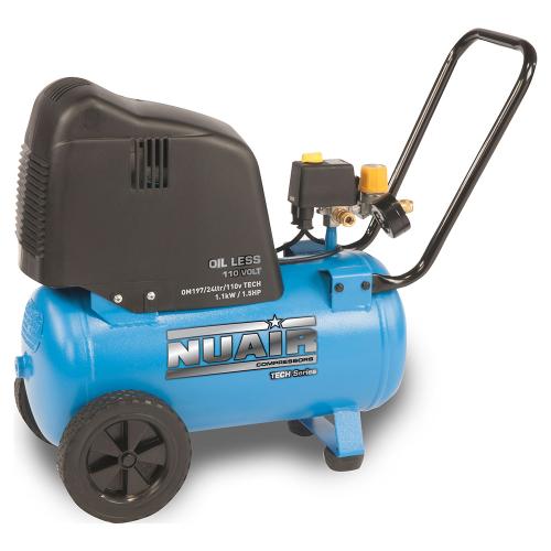 FPS S-A8CA3C4FPS567 OM197/24 TECH Piston Compressor, Tank Capacity - 24 Litre, Max. Air Pressure - 8 Bar, 110v