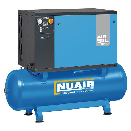 NuAir, AIRSIL3 NB10/10FT/500 SD Piston Compressor, Tank Capacity - 500 Litre, Max. Air Pressure - 11 Bar, S-N1TT905FPS086