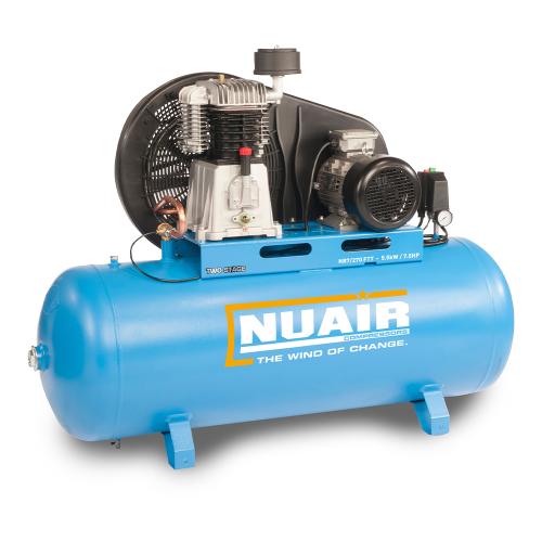 NuAir, NB7/270 FT7 Piston Compressor, Tank Capacity - 270 Litre, Max. Air Pressure - 10 Bar, 400v, S-N7NN801FPS018