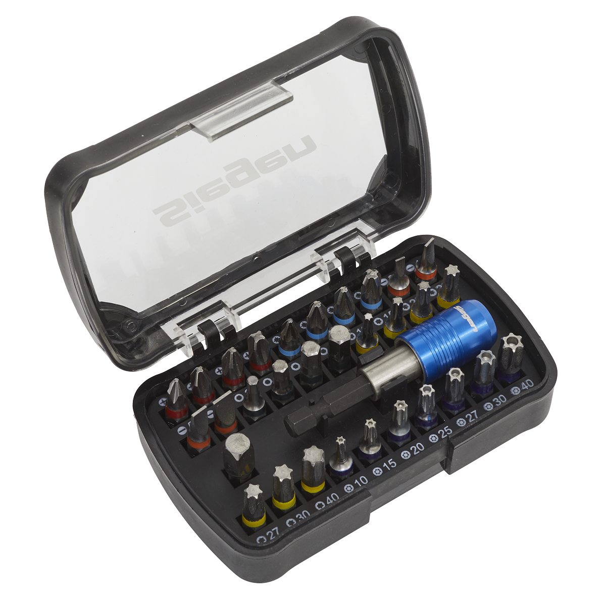 Sealey S01035 Power Tool Bit Set 32pc Colour-Coded S2