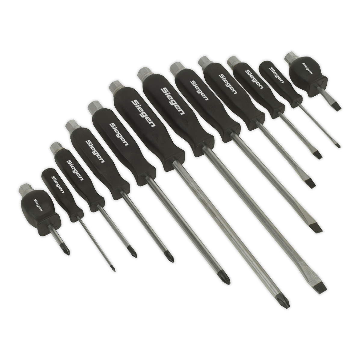 Sealey Screwdriver Set 12pc Hammer-Thru