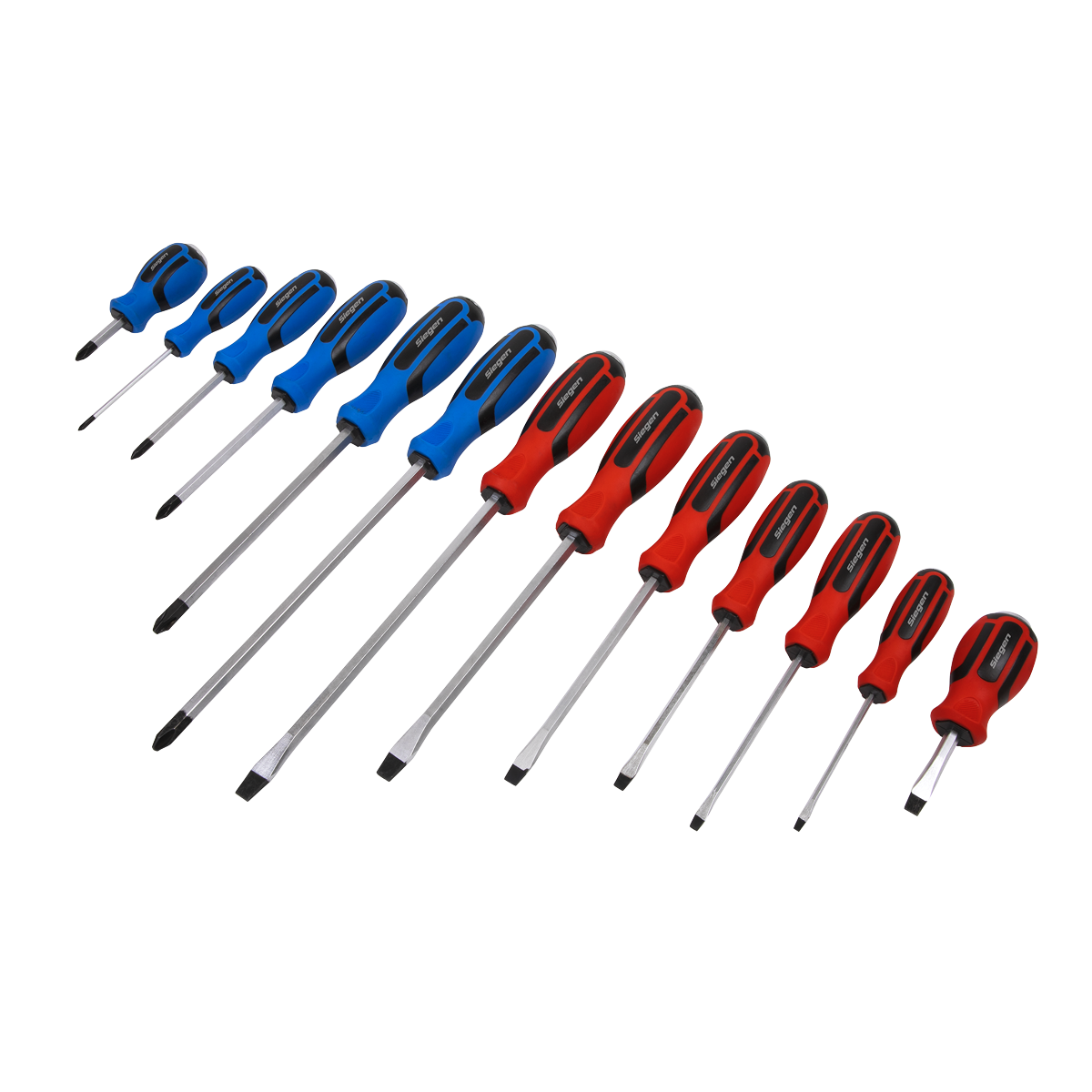 Sealey S0754 Screwdriver Set 13pc Hammer-Thru
