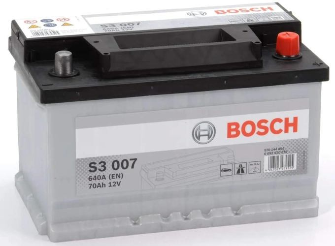 S3 007 Bosch Car Battery 12V 70Ah Type 100 - 570144064, 3 Years Warranty