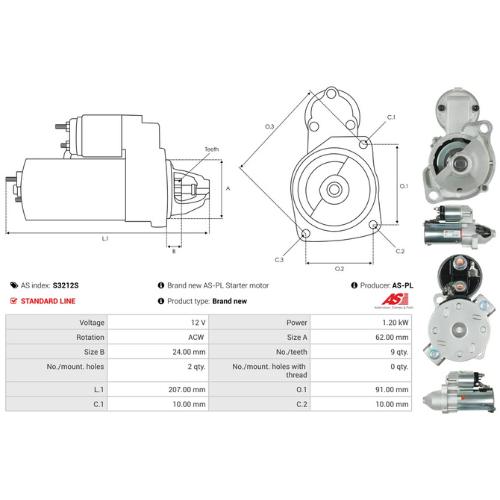 Starter Motor Fits Bmw Model R 1200 GS (K25) R 1200
