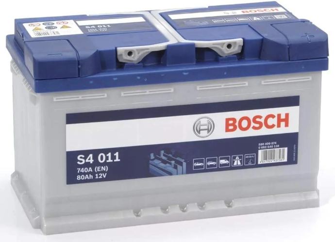 S4 011 Bosch Car Battery 12V 80Ah Type 115 - 580400074, 4 Years Warranty
