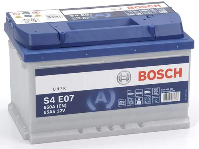S4 E07 Bosch Car Battery 12V 65Ah Type 100 EFB - 565500065, 3 Years Warranty