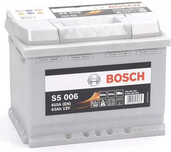 S5 006 Bosch Car Battery 12V 63Ah Type 078 - 563401061