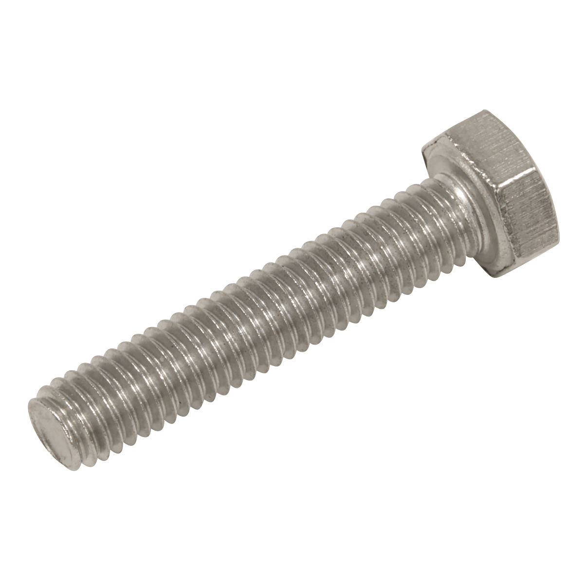 Sealey S525 Stainless Steel Hex Head Set Screw DIN 933 M5 x 25mm A2 Pack of 50