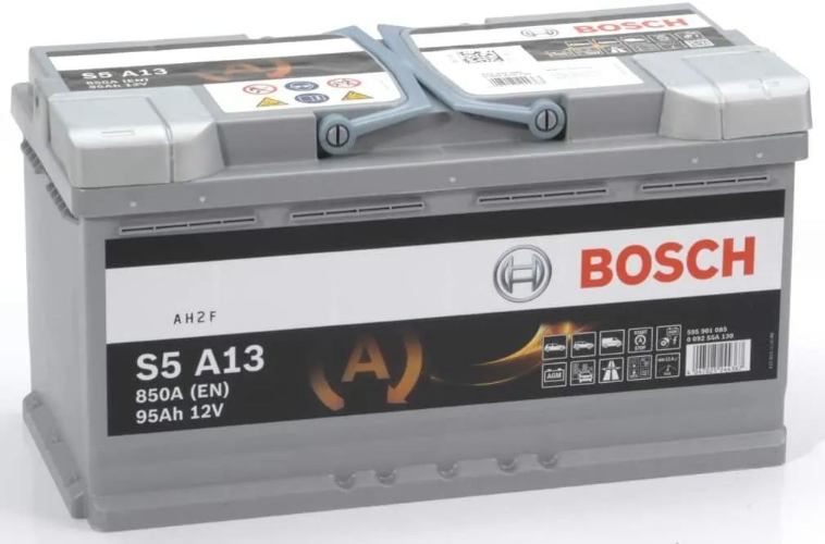 S5 A13 Bosch AGM Car Battery 12V 95Ah Type 019 AGM - 595901085, 3 Years Warranty