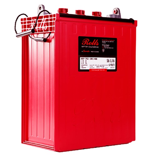 Rolls S6L16 Series 4000 and 4500 - 6 Volt, 3 Cell Polypropylene Container Battery 6V 390Ah, 3 Years Warranty