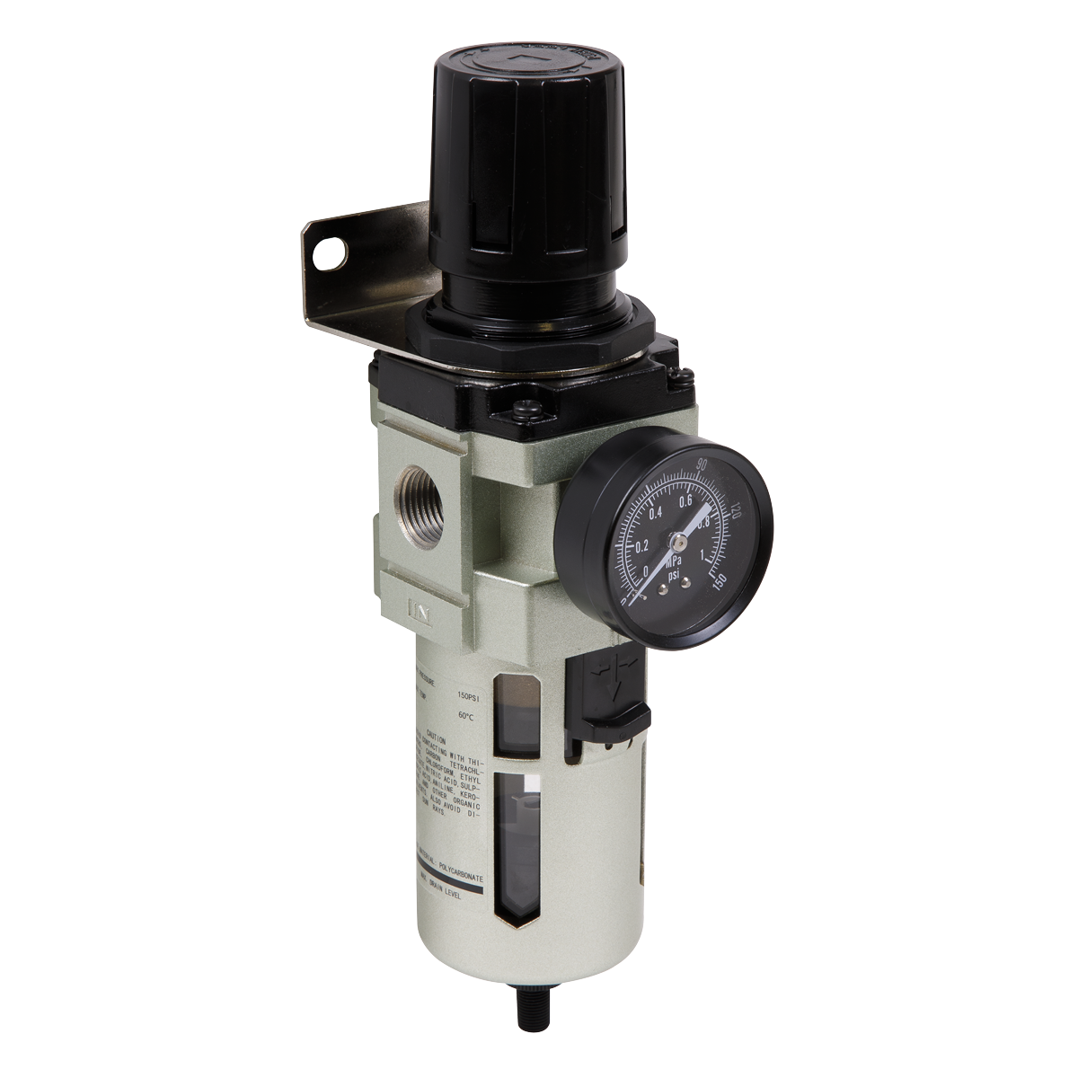 Sealey SA206FRAD Air Filter/Regulator Auto Drain 140cfm 1/2
