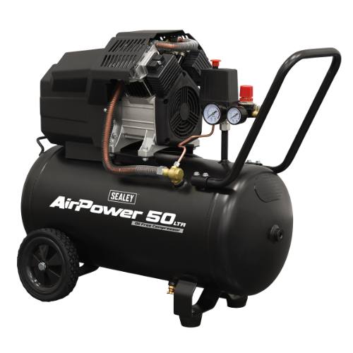 Sealey SAC5002 50L Oil Free V-Twin Direct Drive Air Compressor 3hp